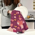 thumbnail image 6 of SKYSONIC 6 Pack Valentine's Day Love Heart Kitchen Towel, Super Soft Absorbent Hand Towel Tea Towel Home Restaurant Tableware Cleaning Rag, 6 of 7