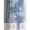 thumbnail image 6 of Modern Blue Sheer Curtains 96 Inch Length 2 Panels Set Window Treatments, Vintage Abstract Art Contemporary Rod Pocket Semi Curtains for Living Room/Bedroom/Kitchen Décor, 104"W x 96"L, 6 of 7