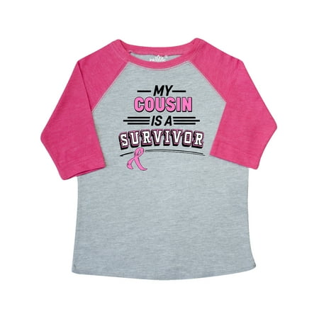 

Inktastic My Cousin is a Survivor Breast Cancer Awareness Gift Toddler Boy or Toddler Girl T-Shirt