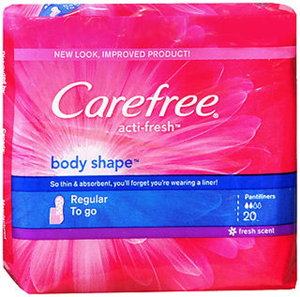 Carefree ActiFresh Body Shape Pantiliners, Very Light, 20 Ct