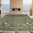 thumbnail image 2 of Design&I 3'x5' Washable Throw Rug Moody Whimsical Bird Toile Distressed Botanical Sprigs Vintage for Entryway, Kitchen, Ultra-Thin & Non-Slip Skid-Resistant Small, 2 of 7