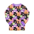 thumbnail image 5 of Kakishop Kids' Sibling Matching Halloween and Holiday Pajama Sets 2 Pcs PJS (Purple,6-7 Years), 5 of 9