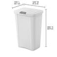thumbnail image 2 of Sterilite 13 gal Touchtop Wastebasket, White, 2 of 9