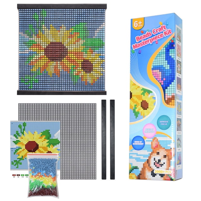 Hearth & Gear Educational Bead Pack DIY Craft For Kids Enhance Motor Skills And Imagination With Colorful Beads For Activities Counters for Kids Math 100 Children Board Games And Puzzles Color Sorting