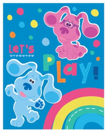 Nickelodeon Blues Clues Throw Blanket, Let's Play, Silk Touch, 40' x 50', 1 each