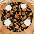 thumbnail image 2 of Water-Resistant Polyester Round Tablecloth with Elastic Hem and Floral Motifs, Perfect for Round Tables 44-52 Inches in Diameter, Extra Large Edition, 2 of 7