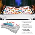 thumbnail image 3 of Yiaed Flowers Birds And Butterflies Print Car Windshield Sunshade Front Auto Car Front Window Sun Shade Foldable Sun Visor Shield Cover Auto Accessories for Sedan SUV Truck-Medium, 3 of 5