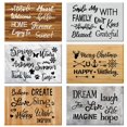 thumbnail image 1 of Becaristey 3 Pieces/Set Word Drawing Stencil Assortment Portable Coloring Embossed Alphabet Letter Template DIY Crafting Supplies Show as Picture 1Set, 1 of 6