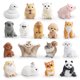 thumbnail image 1 of Juego de figuras de animales realistas de PVC, 17 piezas, juguete infantil en miniatura, 1 of 3