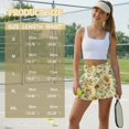 thumbnail image 6 of SEANATIVE Tennis Skirts for Women with 2 Inner Pockets Pleated Gym Workout Skort Built-in Shorts High Waisted Running Training Skort Activewear, M, Sunflower Retro Beige, 6 of 7