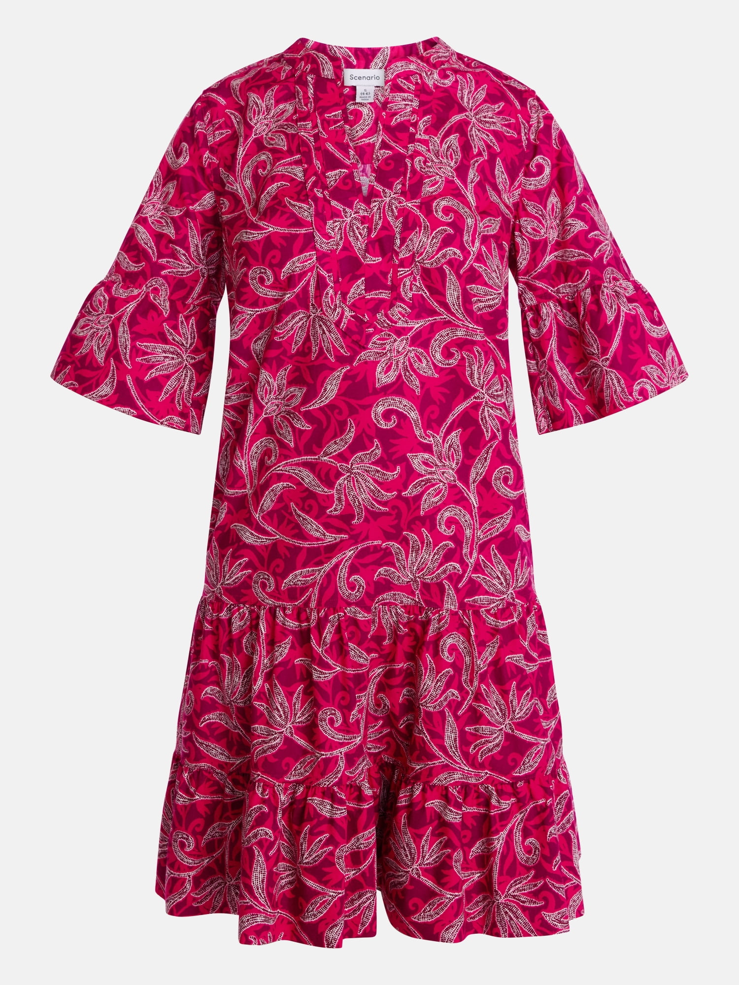 Scenario Women's and Women's Plus V Neck Mini Dress with Flutter Sleeves, Sizes XS-4X