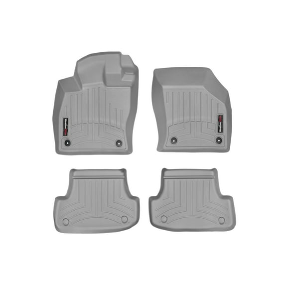 WeatherTech Custom Fit FloorLiners compatible with 2015-2020 Audi A3 - 1st & 2nd Row (2-pc. Rear Liner), Grey