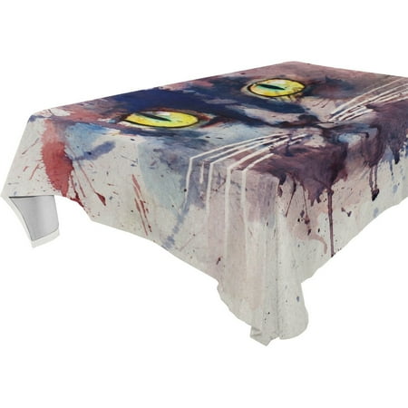

POPCreation Cat Watercolor Tablecloth 52x70 inches