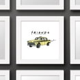 thumbnail image 4 of Gallery Pops Friends - Illustrated Taxi Wall Art, White Framed Version, 12" x 12", 4 of 5