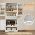 thumbnail image 6 of BouPower 72'' High Kitchen Pantry Storage Cabinet, Freestanding Cupboard Storage Cabinet with Drawer, 2 Cabinets, 4 Door Shelves, Adjustable Shelves for Living Room Dining Room Laundry, 6 of 7
