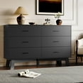 thumbnail image 7 of 6 Drawer Modern Chest of Drawers,Wood  Dresser Closet Storage Organizer, TV Stand for Living Room, 7 of 7