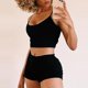 thumbnail image 2 of Gibobby Yoga leggings cortos Pantalones Mujer Deportes Gimnasio Correr Fitness Atlético Yoga Entrenamiento Leggings Pantalones(Negro,M), 2 of 2