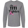 thumbnail image 3 of Inktastic Breast Cancer Awareness My Titi is a Fighter Long Sleeve T-Shirt, 3 of 5