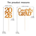 thumbnail image 5 of Adornos para magdalenas de graduación SakFestivo, de doble cara, 36 unidades, 5 of 5