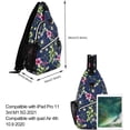 thumbnail image 3 of Sling Backpack,Travel Hiking Daypack Periwinkle Crossbody Shoulder Bag, 3 of 6