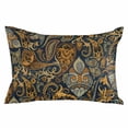 thumbnail image 2 of Boho Floral Standard Size Pillow Cover, Pillowcase Protectors with Zipper, Breathable Decorative Throw Pillow Case Cover, Vintage Botanical Paisley Flower Pillow Shams for Couch Sofa 20x26Inch, 2 of 8