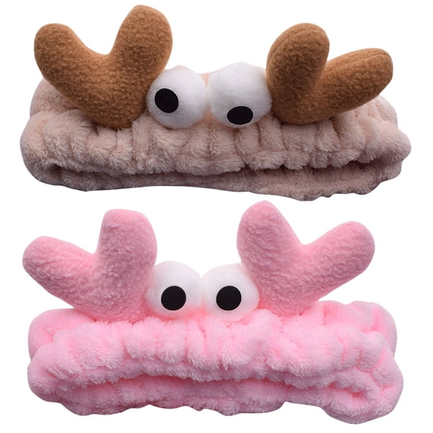 ColoMX Diademas de maquillaje Facial para el hogar, diademas de lavado flexibles, diademas creativas para lavado de cara, 2 uds.