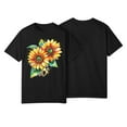 thumbnail image 3 of NAMTYQX Womens Summer Shirts Scoop Neck Short Sleeve Plus Size Mit Print Airoft Hawaii Lightweight Loose Printed T Shirts for Women Black Size L, 3 of 4
