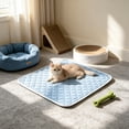 thumbnail image 7 of Cooling Mat for Dogs Cats Non Slip Bottom Portable Pet Cooling Pad Washable Large Puppy Ice Pad for Crate Sofa Floor Hot Weather Relief, 7 of 7