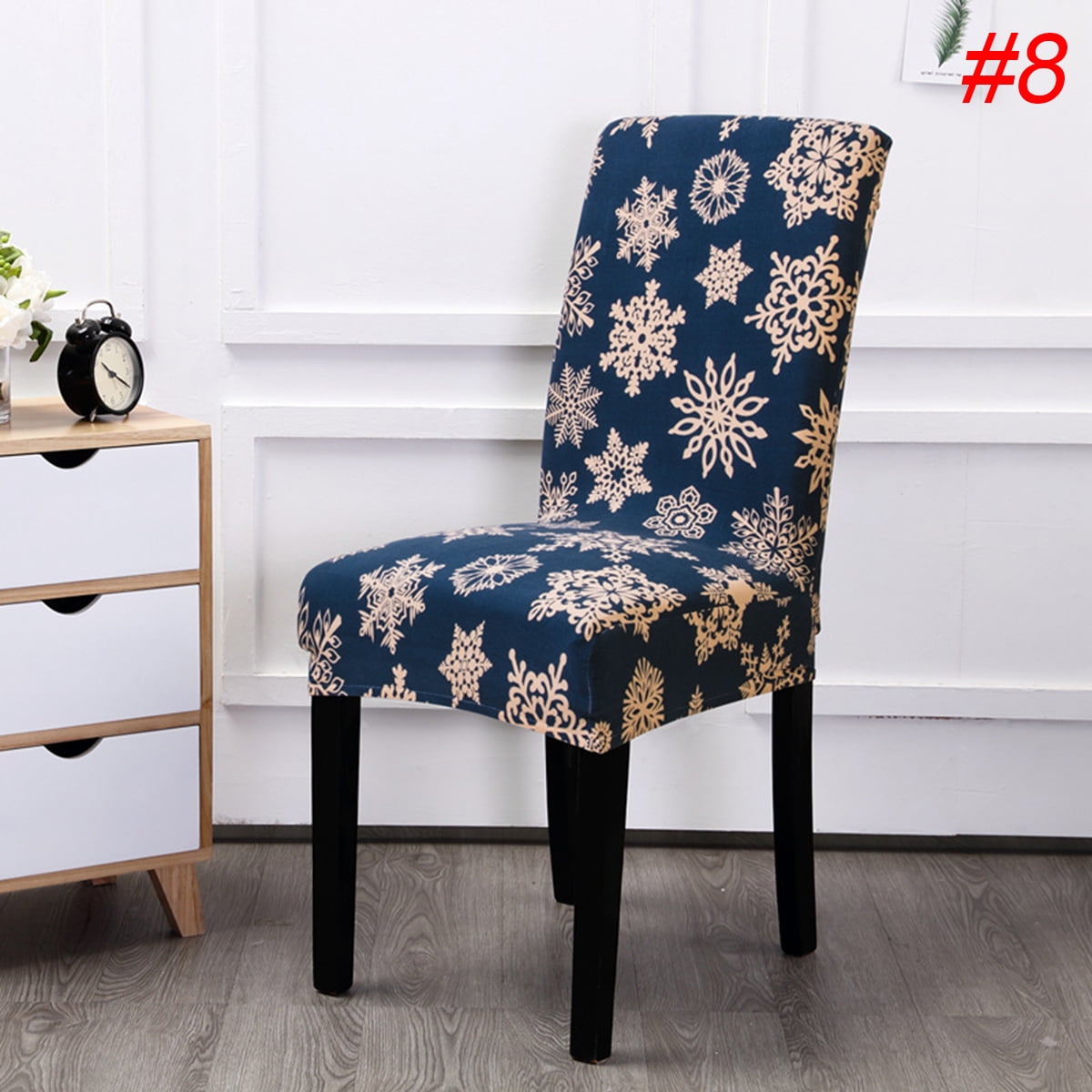 Dining Room Short Chair Cover Slipcover Velvet Stretch Counter Stool Covers
