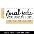 thumbnail image 2 of Final Sale No Refunds No Returns Self-Inking Rubber Stamp Ink Stamper for Business Office - Purple Ink - Large 2-2/4 Inch, 2 of 7