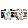 thumbnail image 1 of Dao China Lao Tzu Bracelet Hand Strap Leather Rope Wristband Double Set, 1 of 3