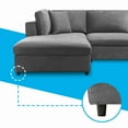 thumbnail image 2 of Puremind 144" Oversized U Shaped Sectional Sofa, 8 Seat Modular Couches for Living Room, Modern Corner Sofa, Convertible Sleeper Sofa Couch Bed, Light Gray, Style 3, 2 of 7