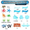 thumbnail image 4 of Juego de 264 pistas de carreras de tiburones para niños, juguetes mágicos que brillan en la oscuridad, 2 pistas de coches de tiburón, juego de pistas flexibles para bricolaje, regalo de cumpleaños par, 4 of 7