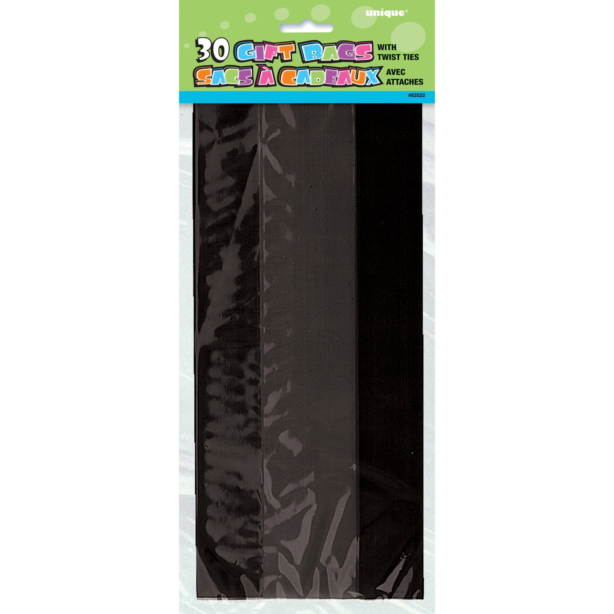 Unique Plastic Cellophane Bags, Clear - 30 count