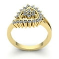 thumbnail image 3 of 1.5ctw Round Brilliant Cut Ladies Bridal Flower Engagement Fancy Ring Solid 14K Rose, White or Yellow Gold GH SI2, 3 of 3