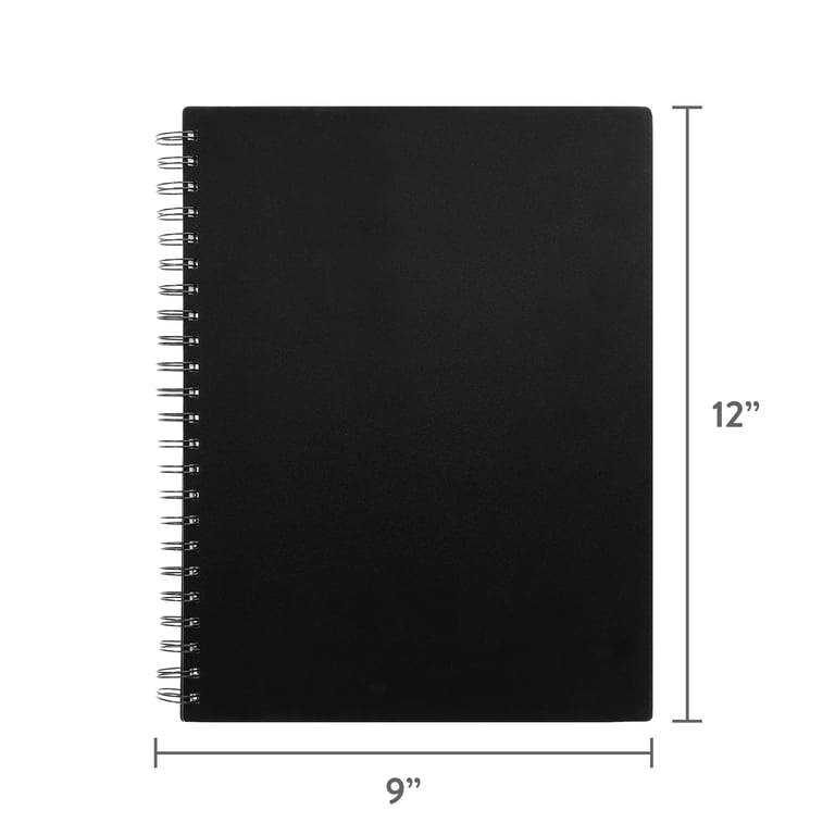 Pen+Gear Spiral Sketch Book, 9" x 12", 75 Sheets, Black photo 7