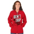 thumbnail image 3 of Sarcastic Don't Trip Zombie Joke Zip Up Hoodie Men's Women's Brisco Brands S, 3 of 6