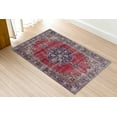 thumbnail image 5 of Red Rug, Navy Blue Rug, Ethnic Pattern Rug, Antique Decor Rug, Turkish Rug, Non Slip Rug, Accent Rug, Area Rug, Thin Rug, Home Decor Rug, 5.2'x7.5' - 160x230 cm, 5 of 8
