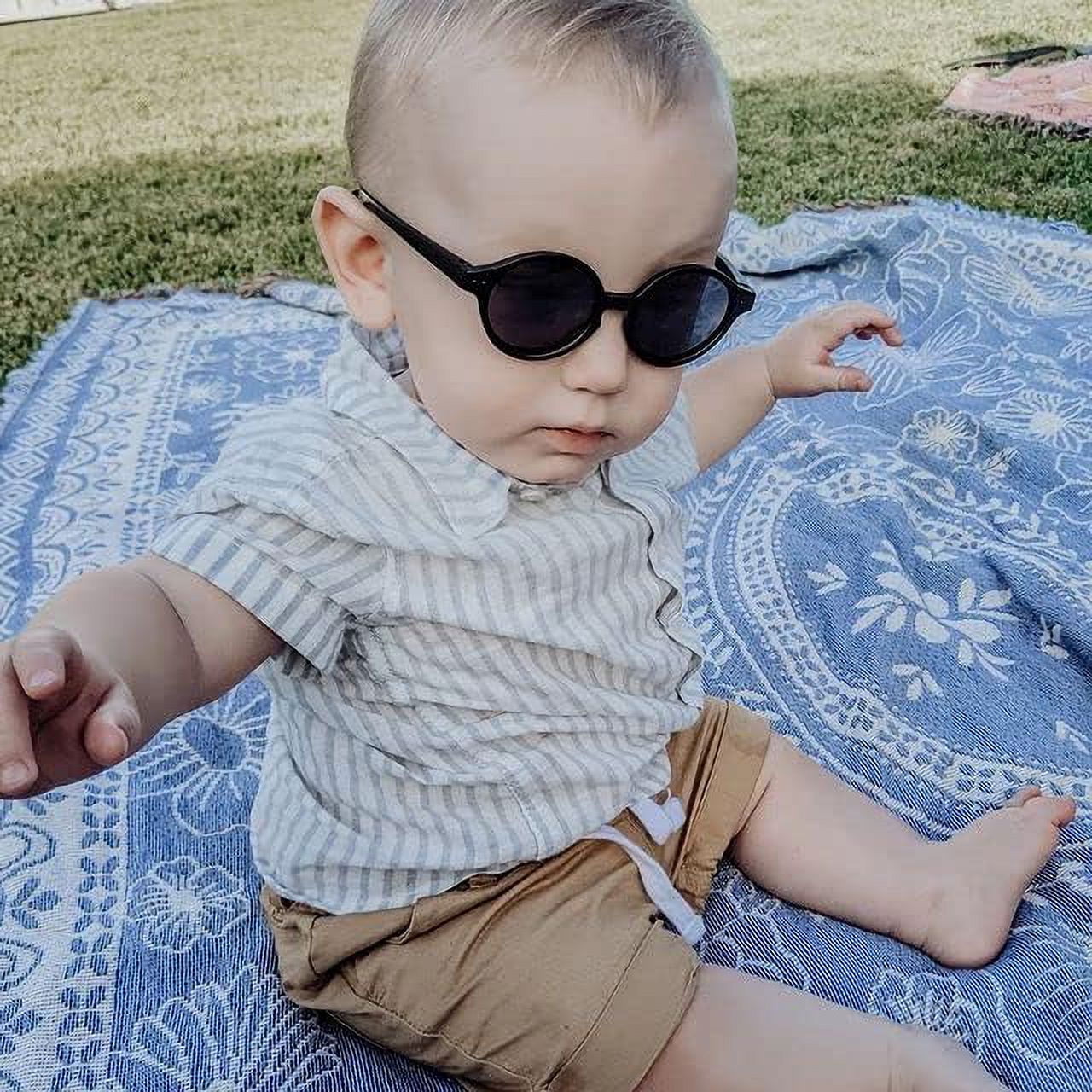 LAICAIW Baby Polarized Sunglasses with Strap UV400 Protection