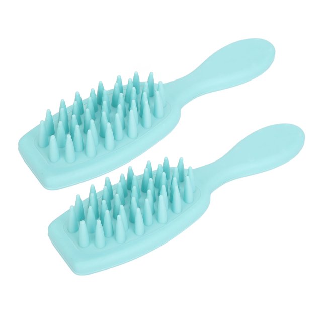 Depurador Largo De La Manija Del Cepillo 2pcs Del Champú Del Massager Del Cuero Cabelludo Del Pelo