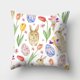 thumbnail image 1 of Funda de cojín para decoración del hogar de piel de melocotón con corona de acuarela de conejito de Pascua Wmkox82yii hfskjfh75, 1 of 2