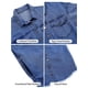 thumbnail image 4 of Chaqueta Vaquera Oversize para Mujer, Camisas Vaqueras Casuales de Larga, Chaqueta Vaquera Desgastada, Conjuntos de 2026. Azul Real XXL, 4 of 7