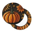 thumbnail image 2 of Disketp Autumn Pumpkin Leaves Funda Redonda para Taburete, Funda de Cojín para Silla de Bar Suave y Elástica-12 inch, 2 of 7