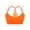 Orange, variant on Gymayou Womens Pull On Wireless Bralette Soft Ribbed Knit No Underwire Racerback Bra Adjustable Thin Strap Comfort Bra Lounge Sleep Bras Black L