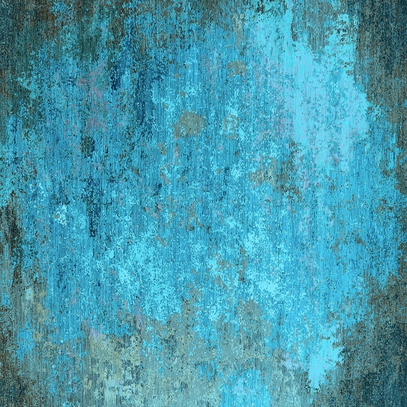 Ahgly Company Indoor Square Oriental Light Blue Industrial Area Rugs, 8' Square