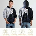 thumbnail image 5 of LAOLIUSN Cat Graphic Hoodie Autumn Winter Long Sleeve Pullover Cute Realistic animal-themed sweatshirts，Size S–4XL, 5 of 7