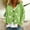 Green, variant on Women's Heart Print Casual Long Sleeve Cardigan V Neck Button Down Open Front Loose Oversized Sweater Jackets