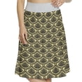 thumbnail image 1 of Women's Art Deco Grungy 1920's Style Motif A-line Printed Skirt Casual Wear, L, Charcoal Grey Yellow, by Ambesonne, 1 of 1