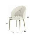 thumbnail image 2 of Newboti Furniture Cora White Fabric Side Chair (Set of 2) 99451, 2 of 7