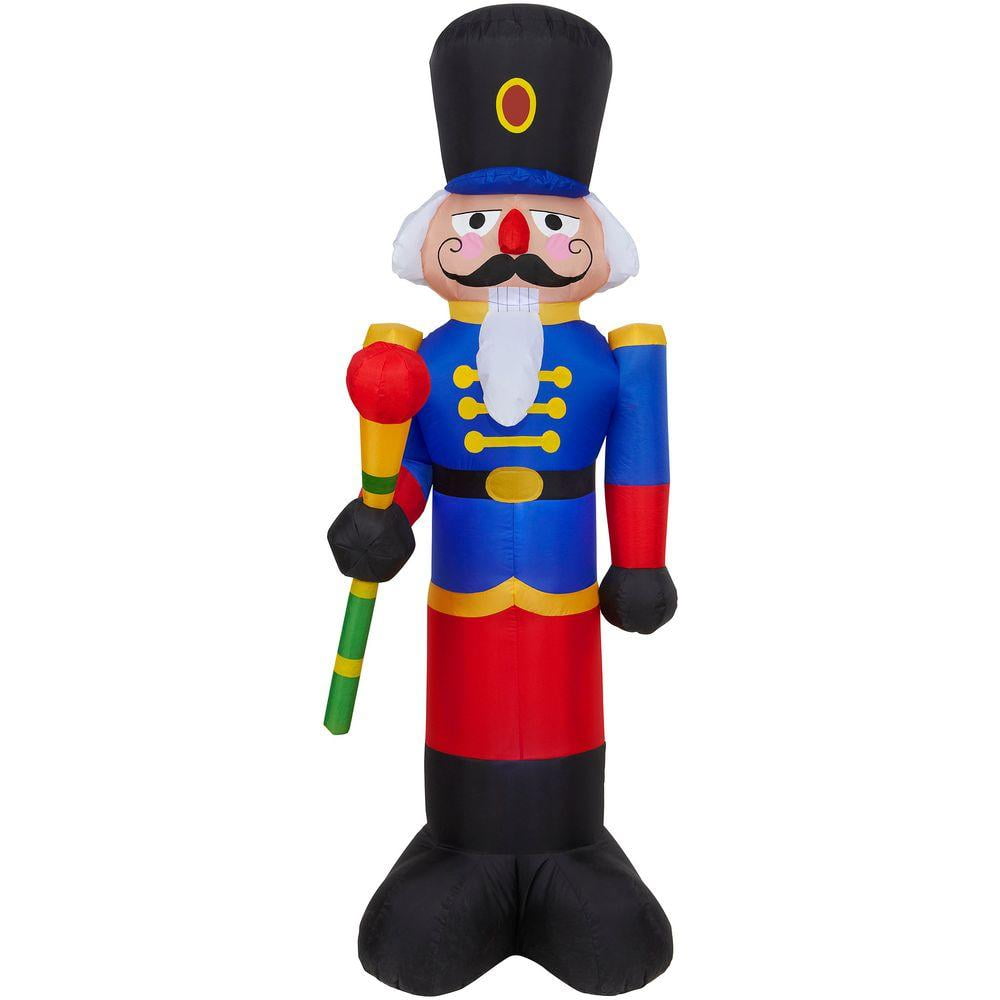 6 FT 6 IN LED Blue Nutcracker Airblown Inflatable